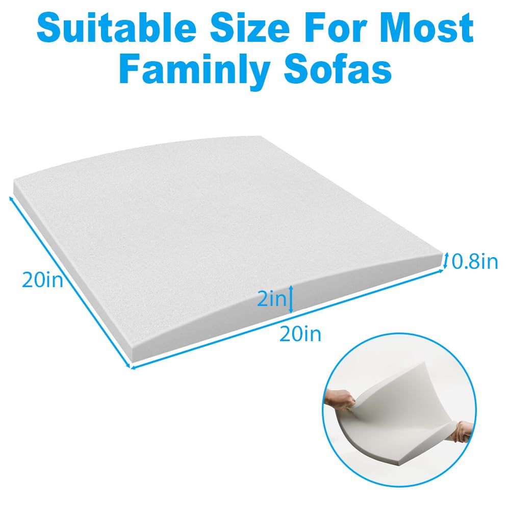 Duscdesp 50×50cm Sofa Support Boards,Sofa Bed Support Cushion Sofa Saver,Cushion Sag Repair for Corner Sofa Sofa Bed Couches Settee WHITE & 2 PCS