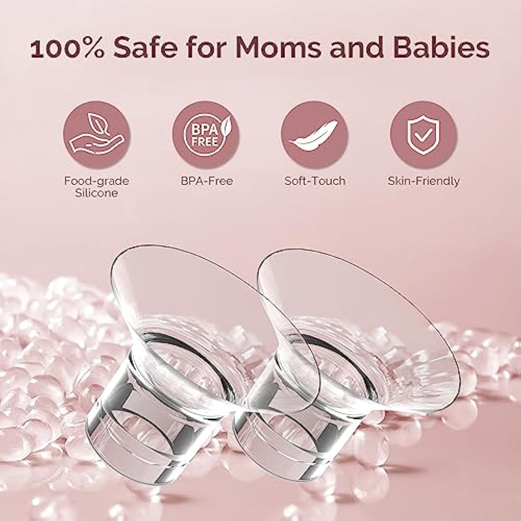 Semai 21mm Breast Pump Flange Inserts for Medela & Momcozy - 4 Pack