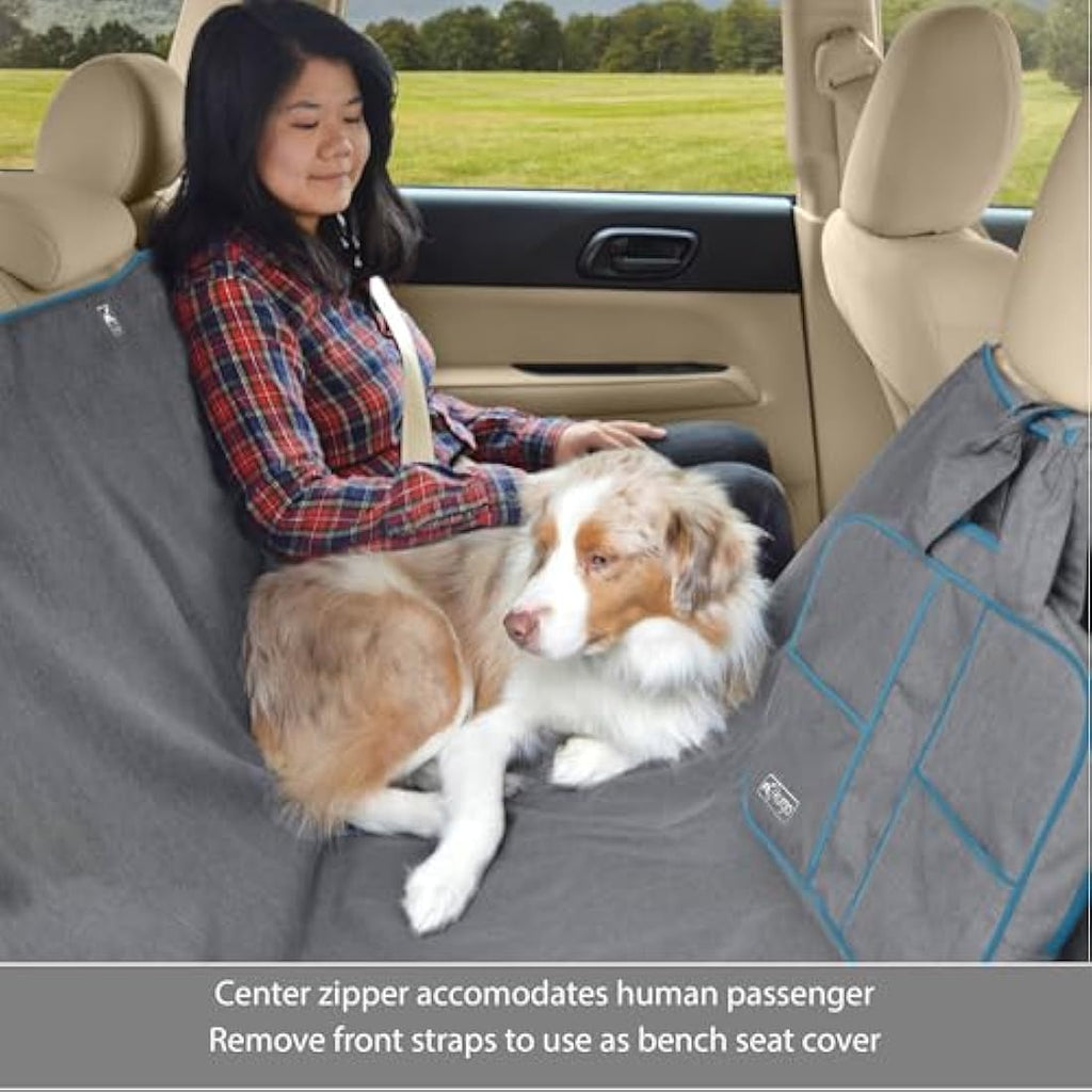 Kurgo Heather Dog Car Seat Hammock – Waterproof Protector, Charcoal