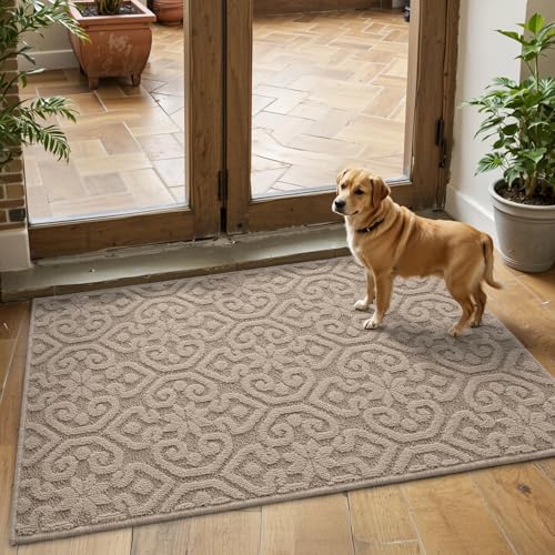 DEXI Indoor Door Mat – 92x152cm Washable Non-Slip Dirt Trapper – Beige