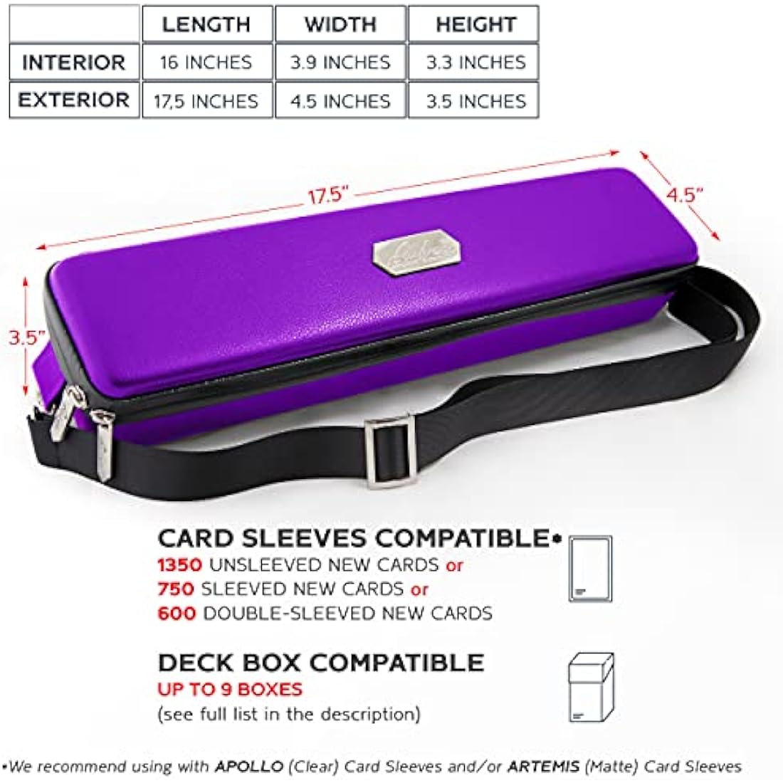 Quiver Time Purple Card Carrying Case | TCG Deck Box Holder for MTG