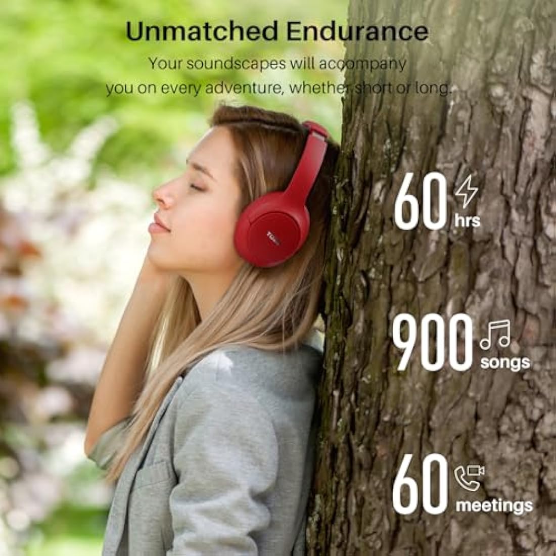 TOZO HT2 Hybrid Active Noise Cancelling Over Ear Wireless Headphones