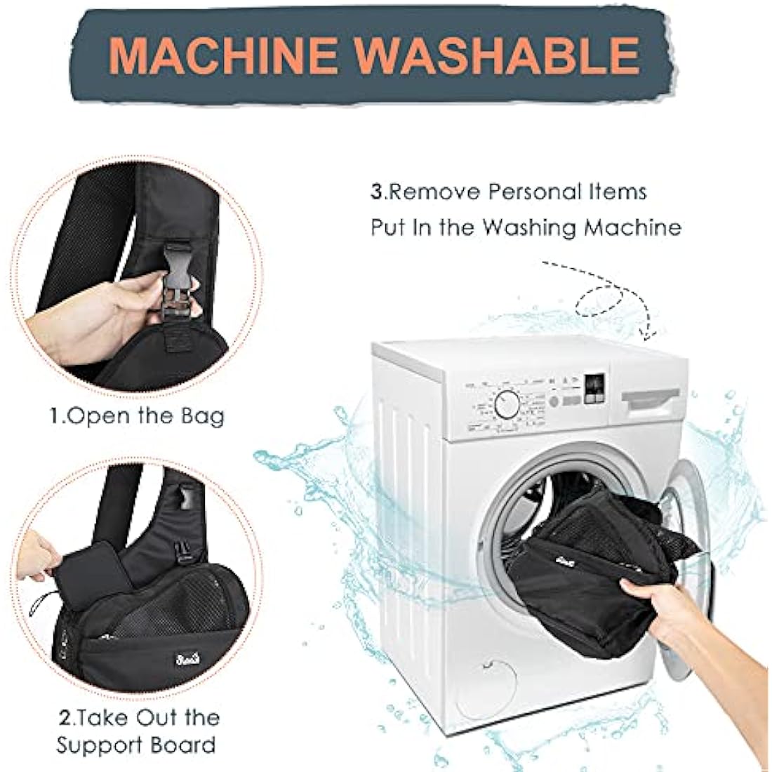 Nasjac Small Dog Sling Carrier – Breathable Mesh Hands-Free Travel Bag