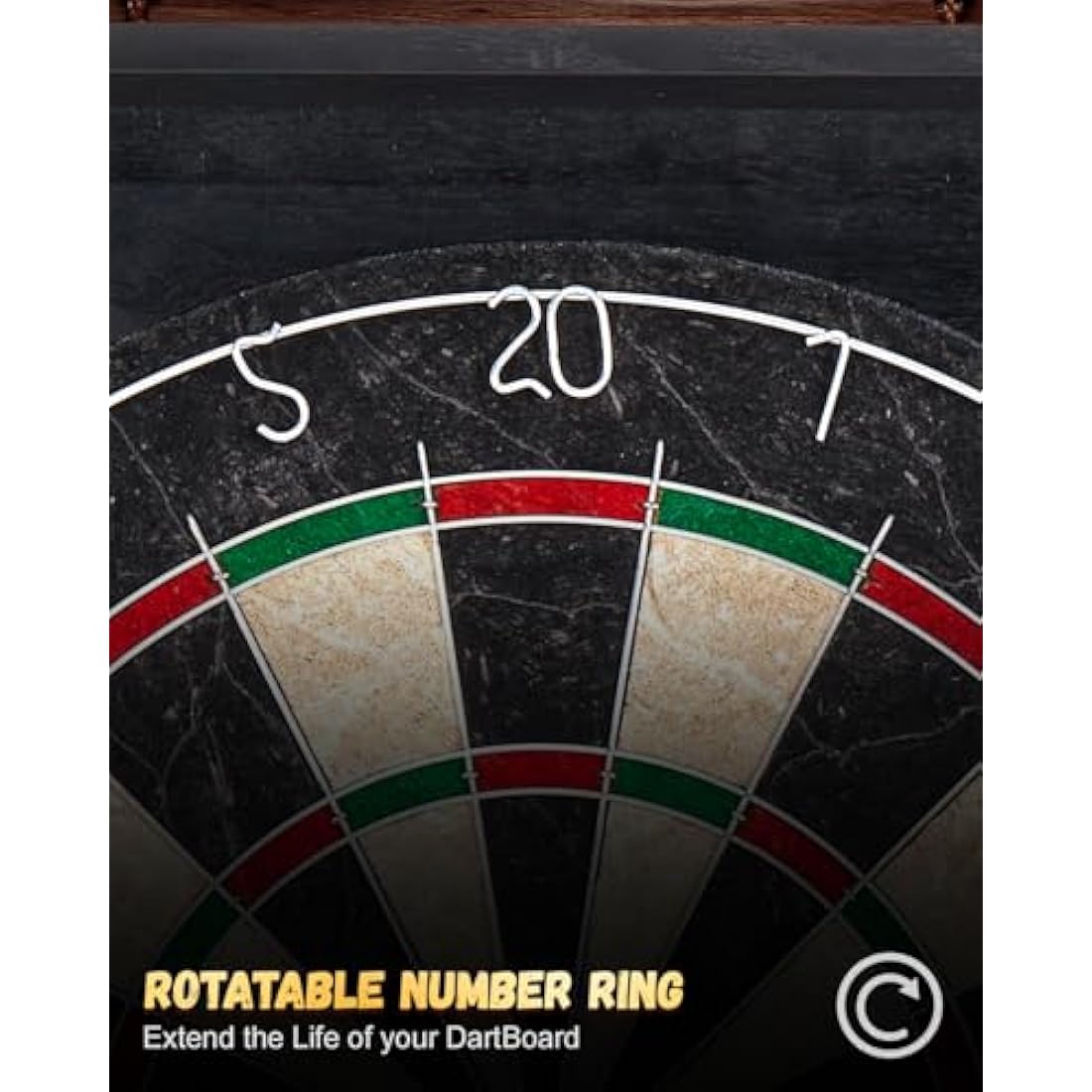 Yirinatek Sisal Dart Board Cabinet Set | Professional Steel Tip Darts