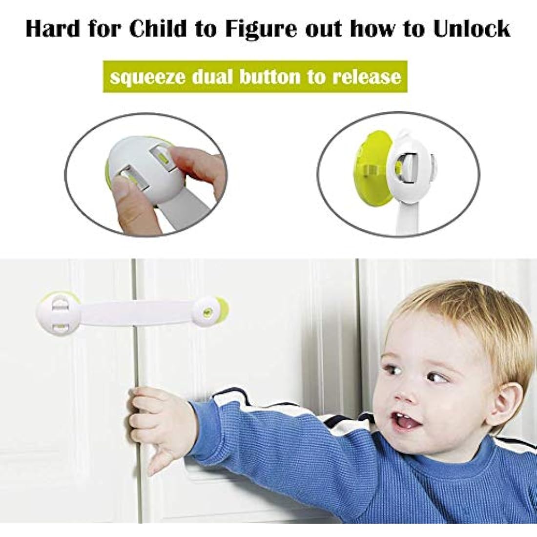 SMBOX Child Safety Cupboard Latches | 6-Pack Adhesive Baby Proofing Locks