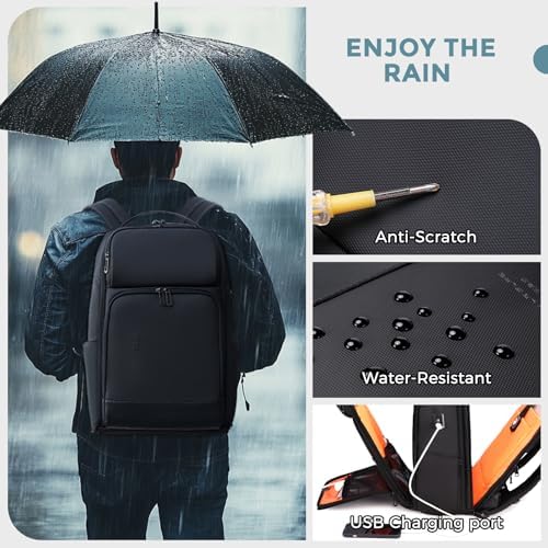Jolof Store Expandable 17 Inch Laptop Backpack with USB Charging Port