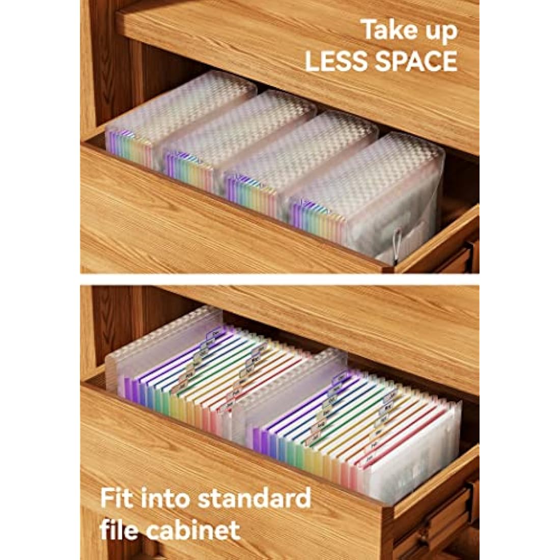 ABC life A4 Expanding File Organiser | 13 Pockets Grid Pattern - Pink