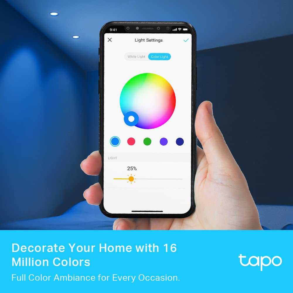 Tapo L630 Smart WLAN GU10 Light Bulb – Dimmable Multicolour LED, 4 Pack