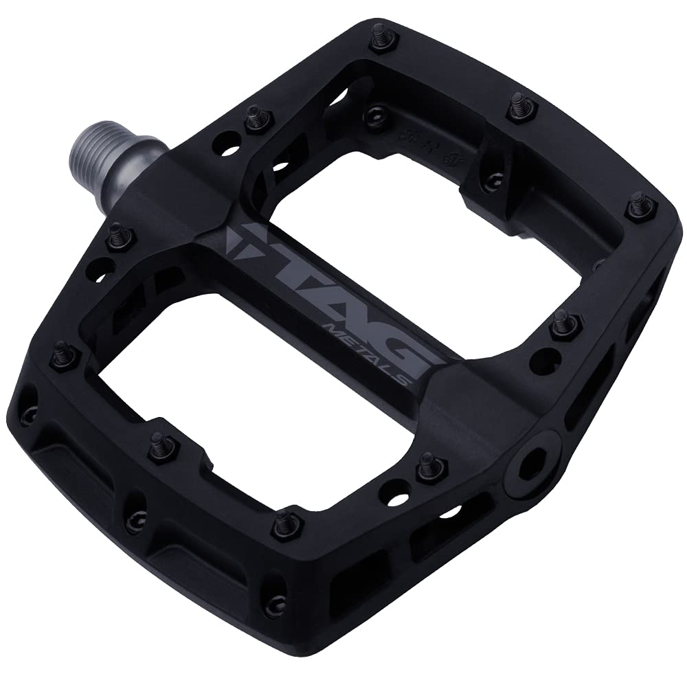 TAG Metals T3 Nylon MTB Pedals – Lightweight Platform 9/16" Axle (Black)