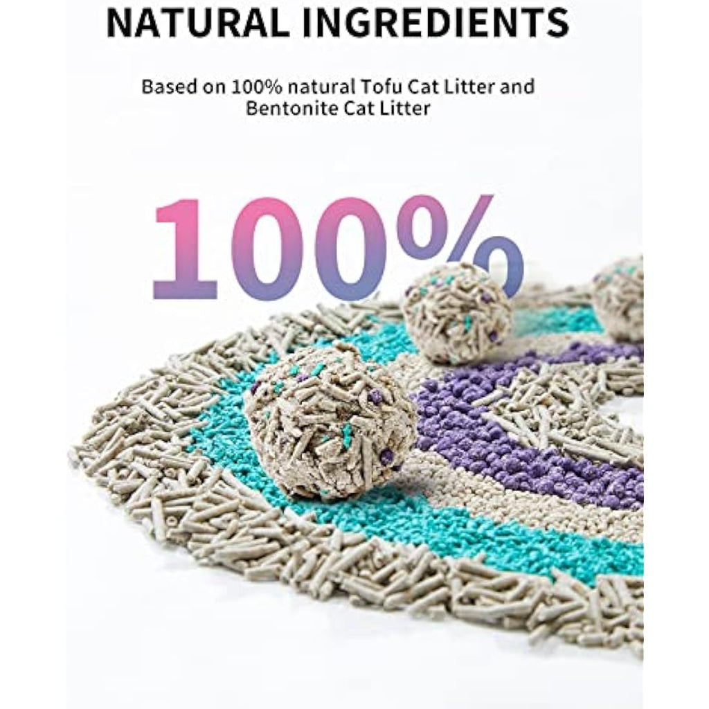PETKIT 5-in-1 Mixed Cat Litter | Flushable Tofu & Bentonite, 14L (2 Pack)