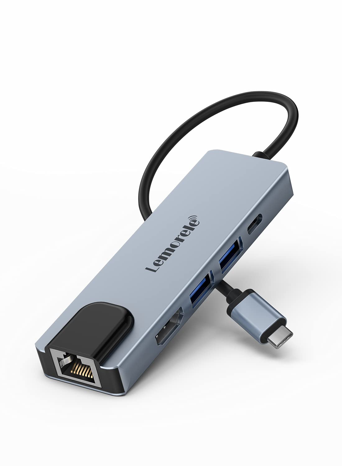 Lemorele 6-in-1 USB C Hub | 4K HDMI, Ethernet & 100W PD Charging