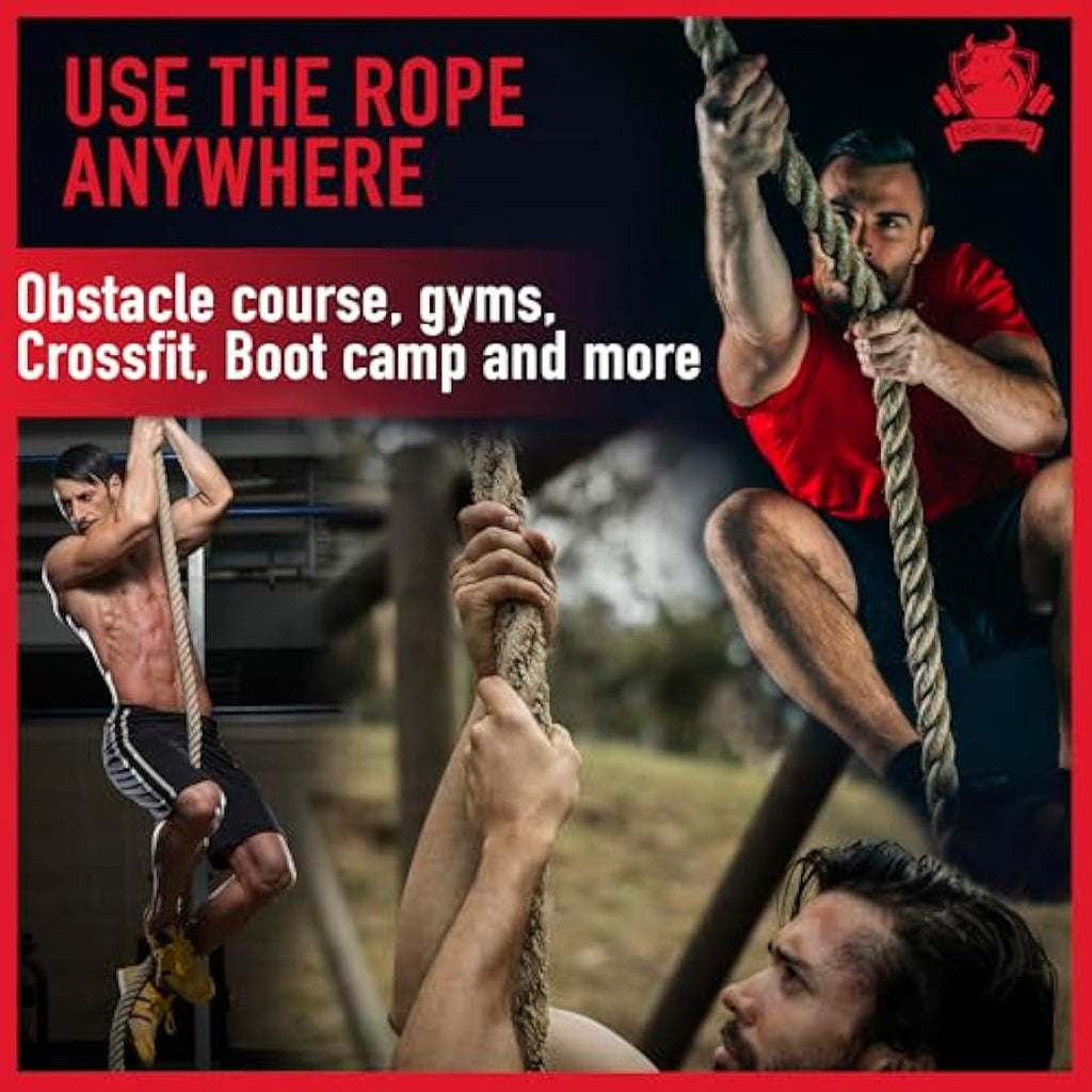 Toro Gear Jute Gym Climbing Rope | 1.5" Diameter Strength Training Rope