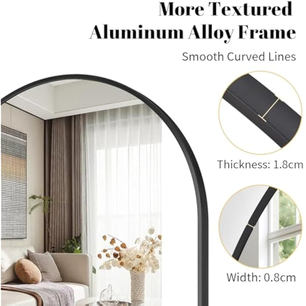Jolof Store Oval Bathroom Mirror – 30x60cm Tempered Glass Wall Mirror