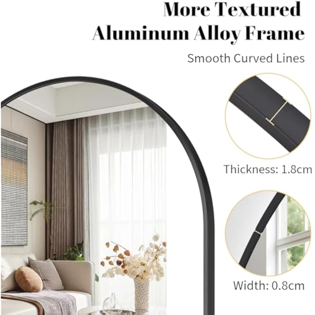 Jolof Store Oval Bathroom Mirror – 30x60cm Tempered Glass Wall Mirror