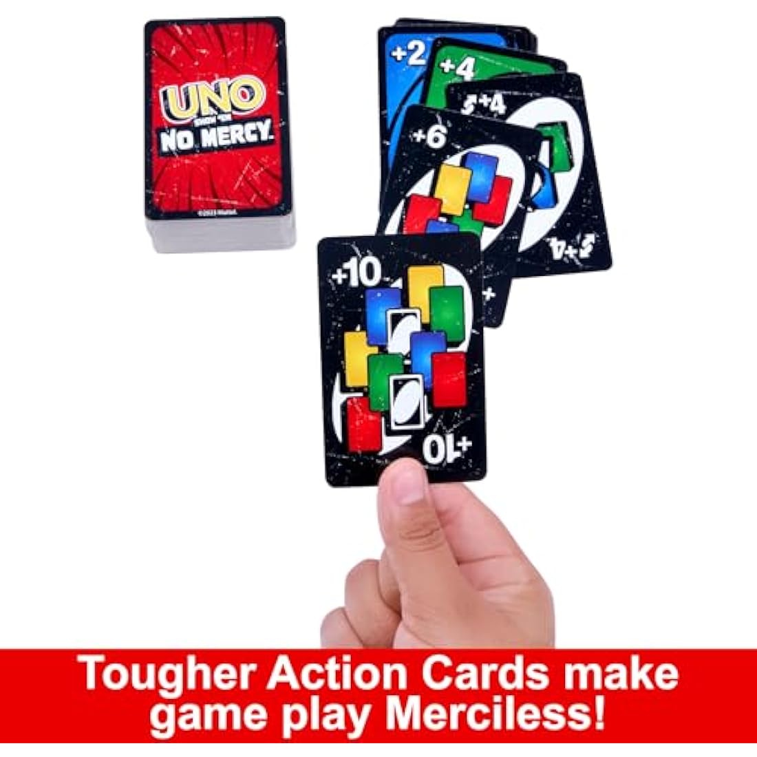 Mattel UNO Show 'em No Mercy Card Game - Brutal Edition with 56 Extra Cards