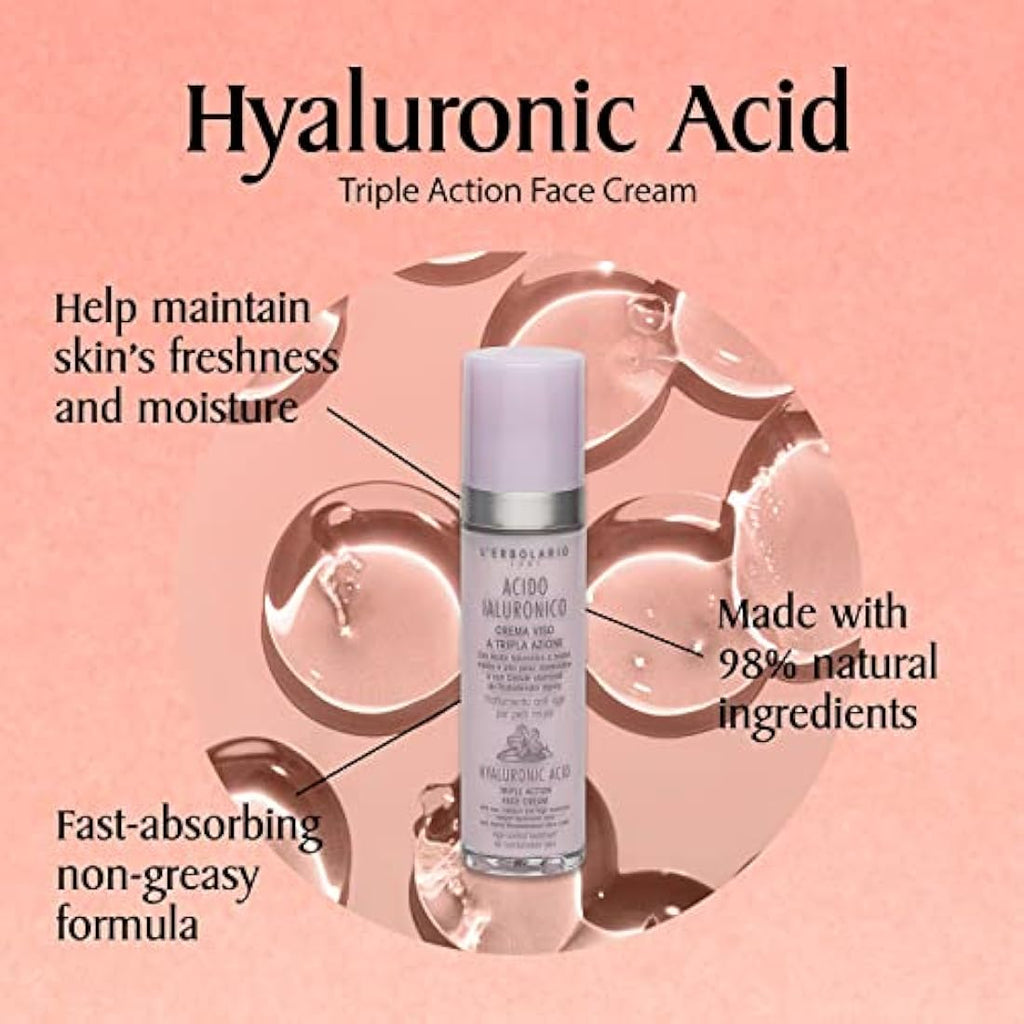 L'Erbolario Hyaluronic Acid Face Cream for Combination Skin | 50ml