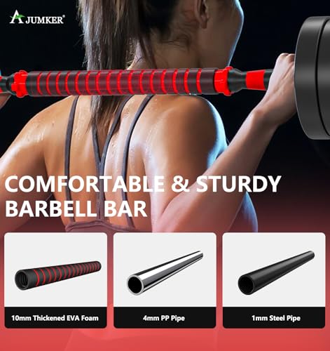 AJUMKER 30KG Adjustable Dumbbell and Barbell Set for Home Gym Training