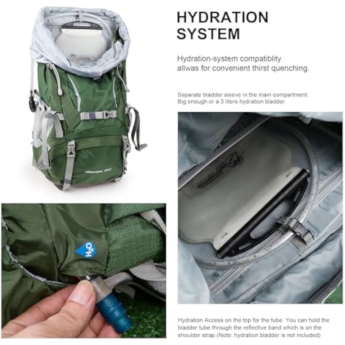 Mountaintop 70L Hiking Backpack | Internal Frame Trekking Rucksack