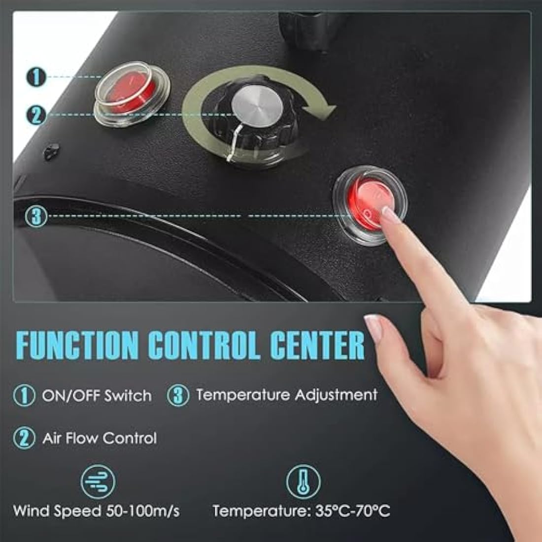 2800W Dog Hair Dryer | Low Noise Pet Grooming Blaster - Blue