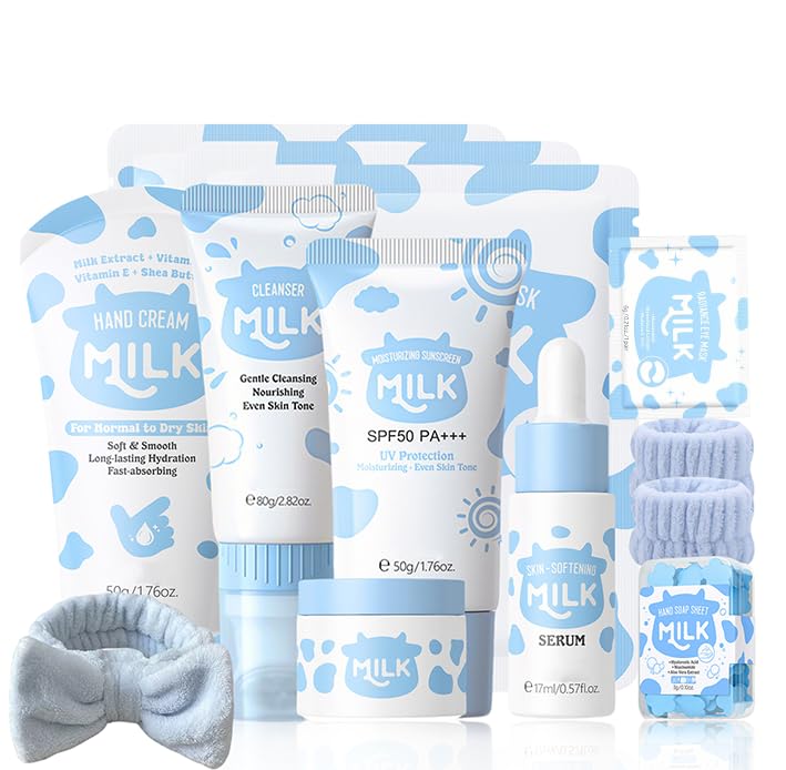 Milk Skincare Gift Set – 13PC Hydrating Facial Kit for Teens