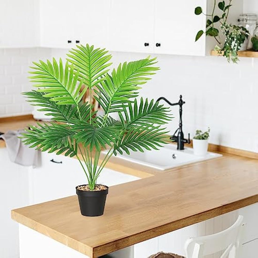 68cm Artificial Palm Tree Plants in Pots - 2 Pack Tropical Faux