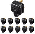Jolof Store Heavy Duty 13A Rewireable Rubber UK 3 Pin Plugs | 10 Pack