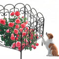 Amagabeli Metal Garden Fence Panels | 5-Pack Rustproof Wrought Iron Edging