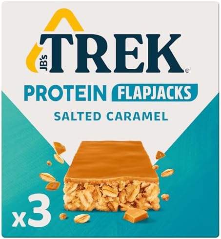 Trek Salted Caramel High Protein Flapjack - Vegan & Gluten Free - 36 x 50g