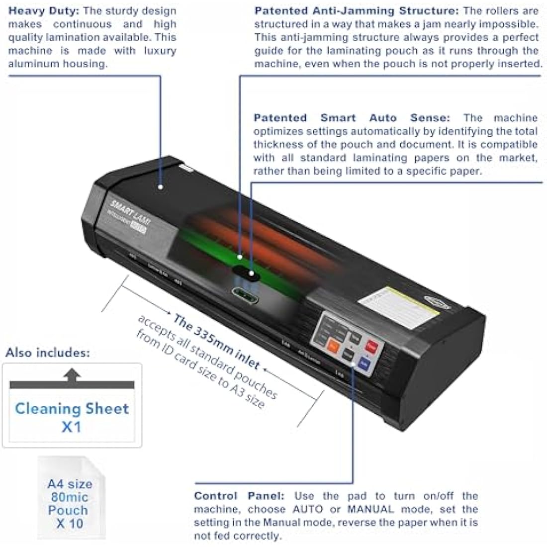 SINCHI A3 Thermal Laminator | Heavy Duty Auto Sense Foil Applicator
