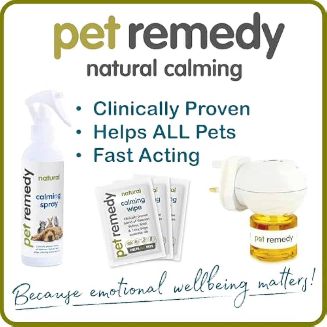 Pet Remedy Natural Calming Plug-In Diffuser with 40ml Refill Bottle