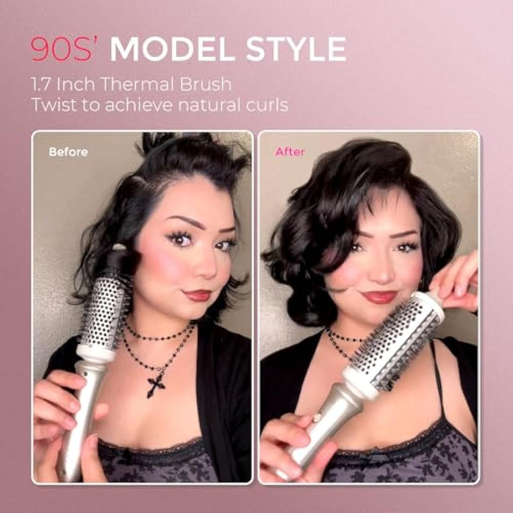 TYMO Thermal Brush – 1.7 Inch Ceramic Heated Round Brush for Blowouts