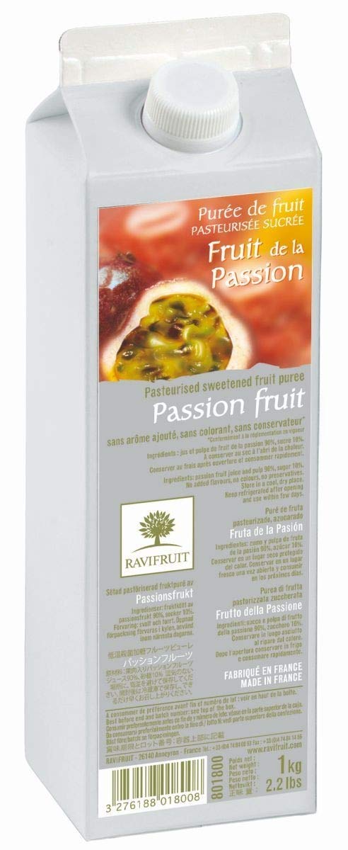 Ravifruit Passion Fruit Puree – 1kg Ambient Fruit Mash for Pastry
