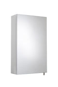 Croydex Cullen White Steel Bathroom Mirror Cabinet | Single Door