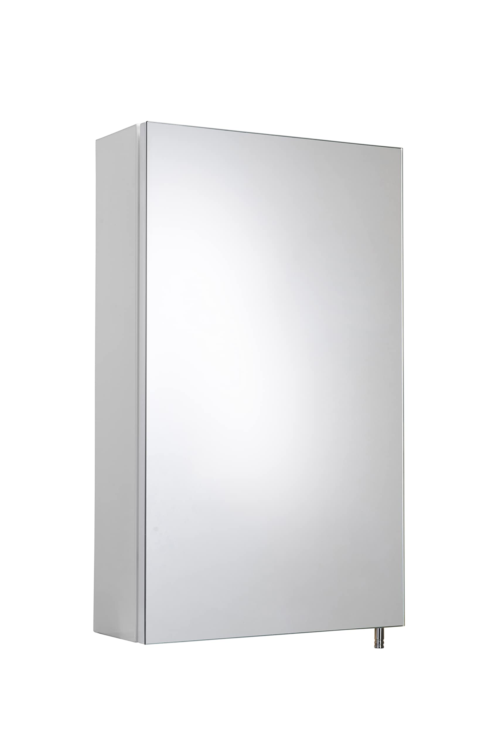 Croydex Cullen White Steel Bathroom Mirror Cabinet | Single Door
