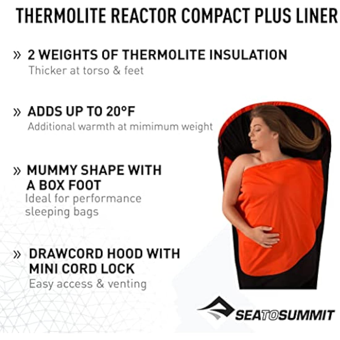 Sea to Summit Reactor Compact Plus Hüttenschlafsack – Thermolite Liner