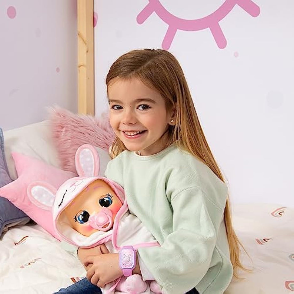 Cry Babies Newborn Coney Interactive Doll with Smart Bracelet and Accessories