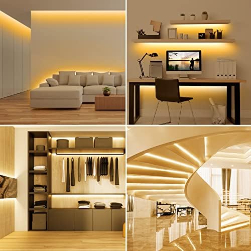 Jolof Store Warm White LED Strip Light – 5M Dimmable 3000K Tape Lights