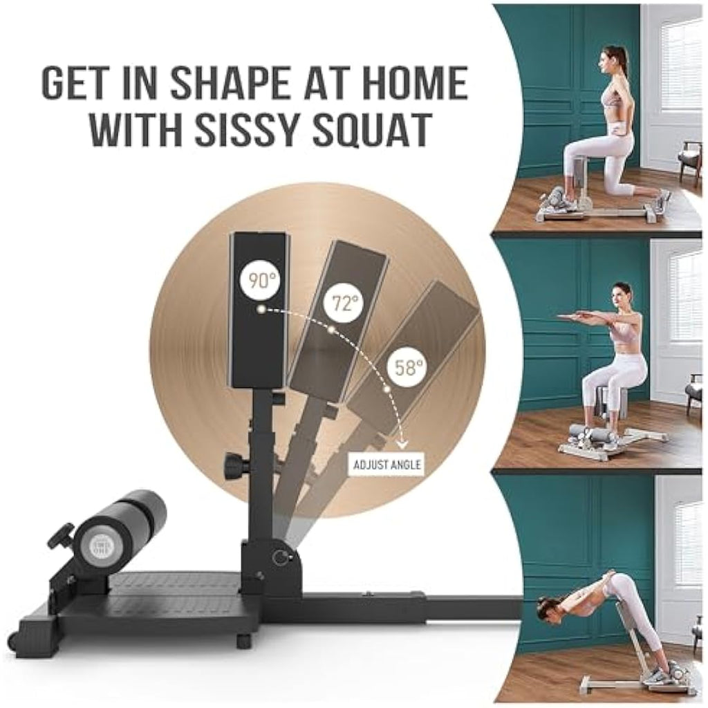 Leikefitness Multi-Function Sissy Squat Bench | Foldable Home Gym Station