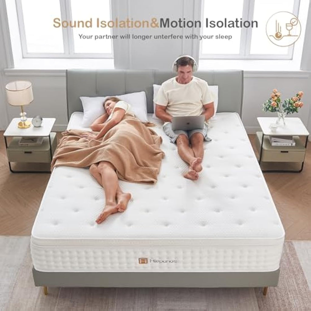 Hiepunos 4FT6 Double Hybrid Mattress | Memory Foam & Pocket Springs