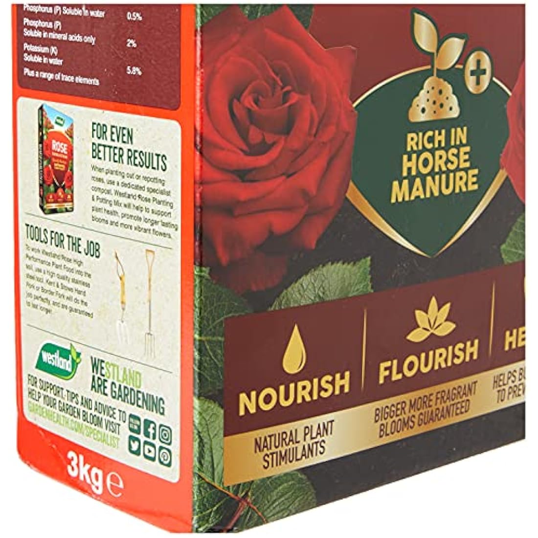 Westland Rose Food with Horse Manure and Plant Stimulant - 3 kg