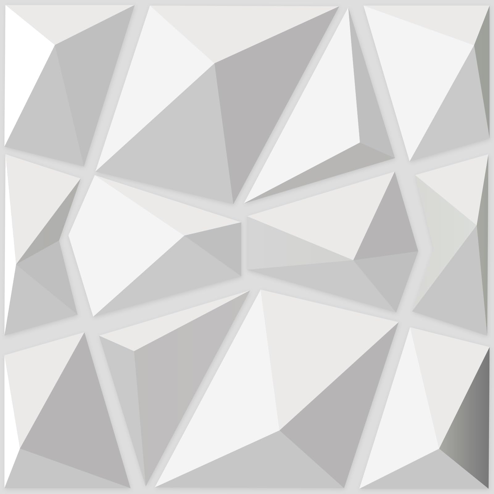 Art3d Diamond 3D Wall Panels – Matt White Textured Tiles (33 Pack)