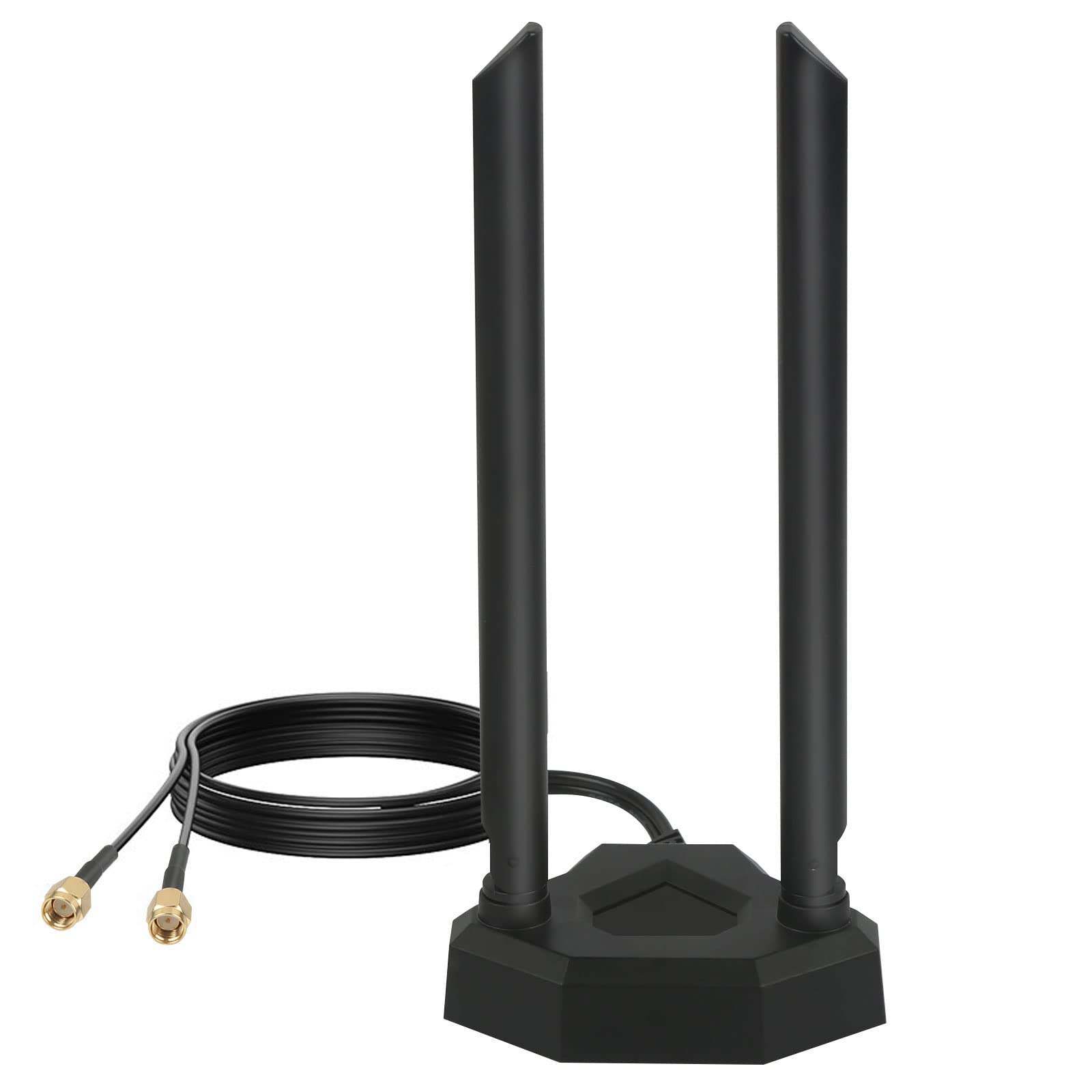 Nelawya Dual Band WiFi Antenna | 8dBi RP-SMA Magnetic Base Signal Booster