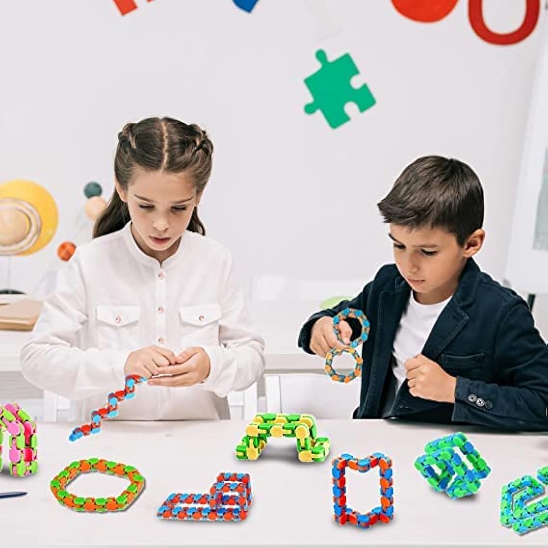 24-Pack Wacky Tracks Fidget Toys | Snap and Click Sensory Toy