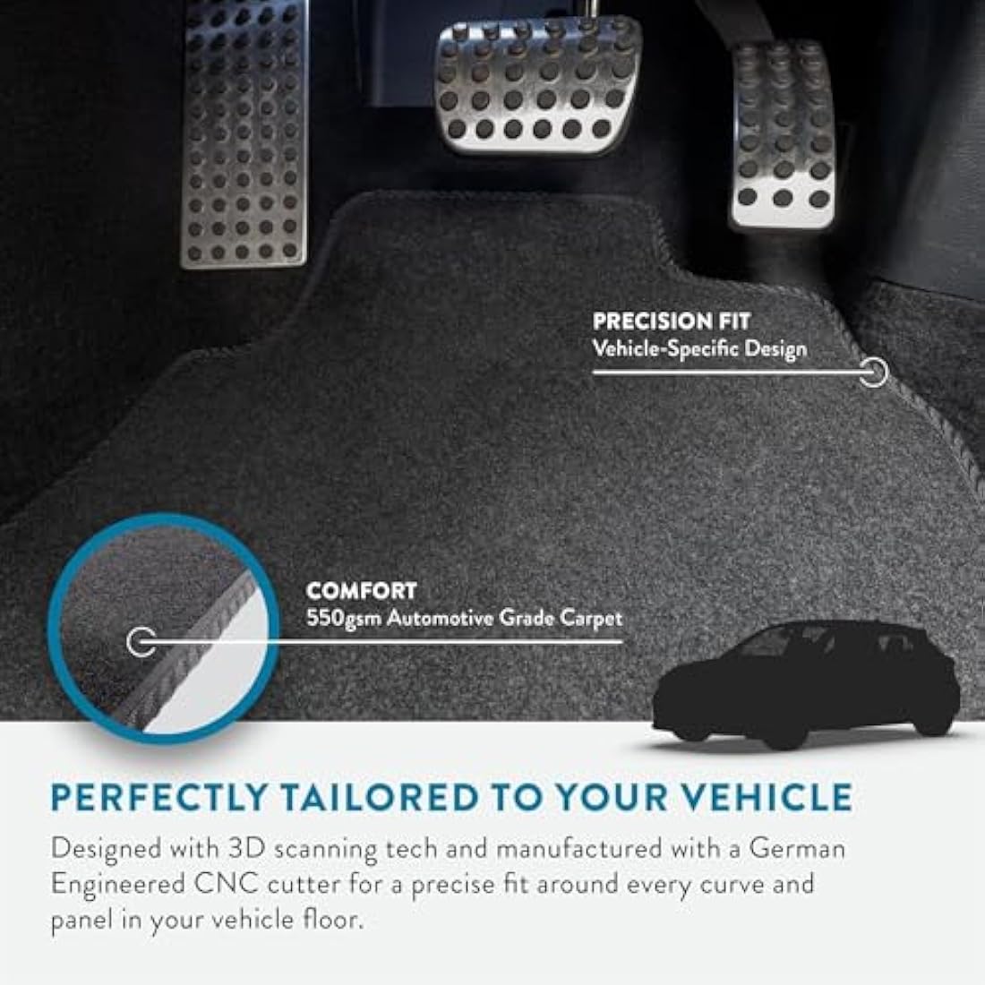 Jolof Store Seat Alhambra (2010+) Tailored Carpet Car Mats | 7 Seat Set
