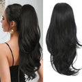 Nexyshe 20" Wavy Drawstring Ponytail Extension | Natural Black Synthetic