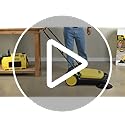 Kärcher S 4 Mechanical Sweeper – Manual Outdoor Floor Cleaner, Yellow