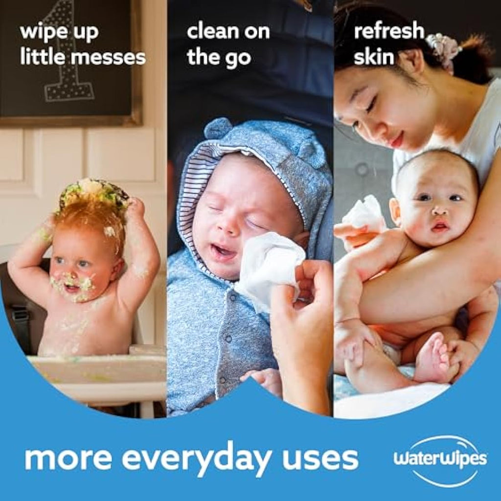 WaterWipes Sensitive Baby Wipes | 99.9% Water | 720 Count (12 Packs)