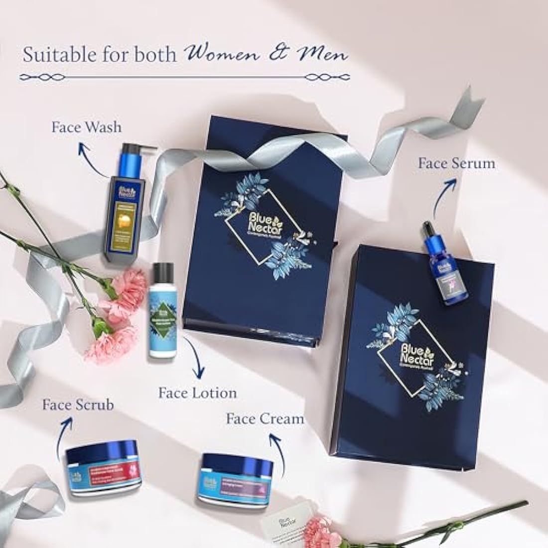 Blue Nectar Contemporary Glow Skincare Gift Set - 5pc Oil-Free Kit
