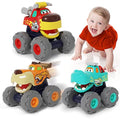 SunnyPal Animal Monster Truck Toy Cars - 3 Pack Toddler Birthday Gift