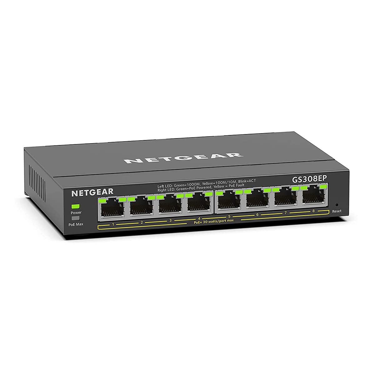 NETGEAR GS308EP 8-Port Gigabit Ethernet Plus PoE+ Switch (62W)